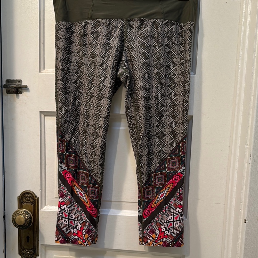 Prana Multicolor Patterned Cropped Swim Tights